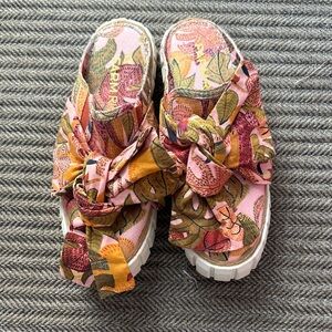Colorful Floral Farm Rio Platform Sandals
